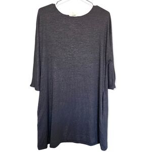 Wilfred Free | Aritzia Grey Pocket 3/4 Sleeve Mini Dress Size XS